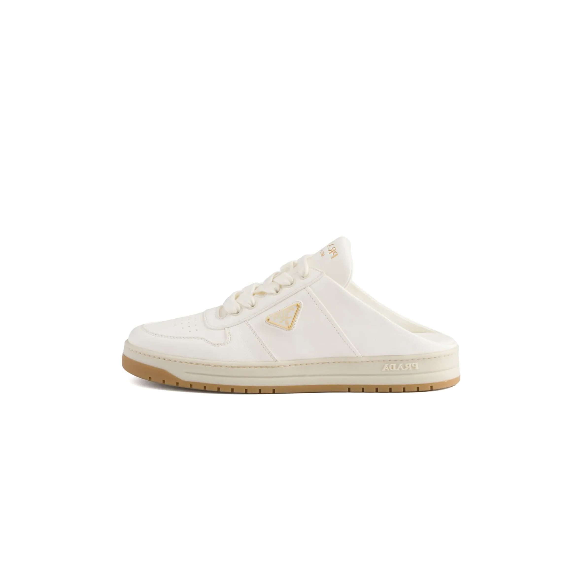Pra*a leather backless sneakers 1e019o